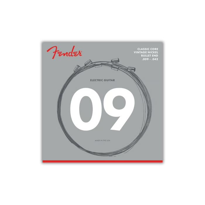 Cuerdas Fender 09-42 Classic Core Bullet End | Guitarra Eléctrica