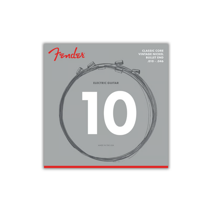 Cuerdas Fender 10-46 Classic Core Bullet End | Guitarra Eléctrica