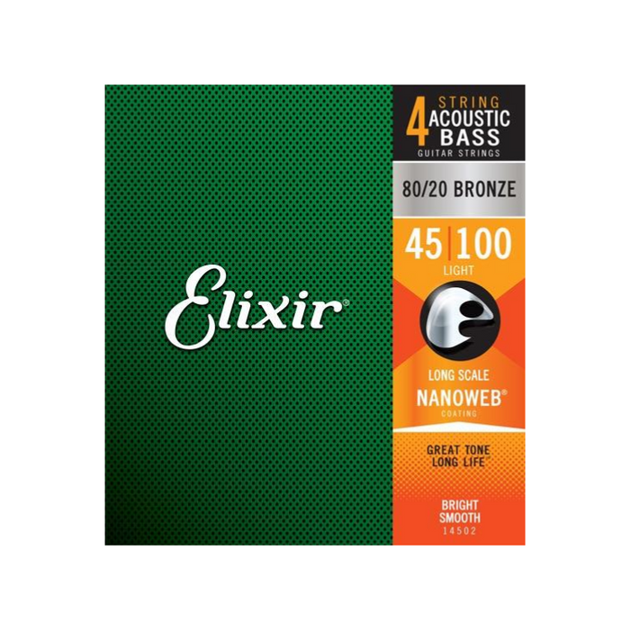 Elixir encordado 80/20 bronce bajo acústico nanoweb 45-100