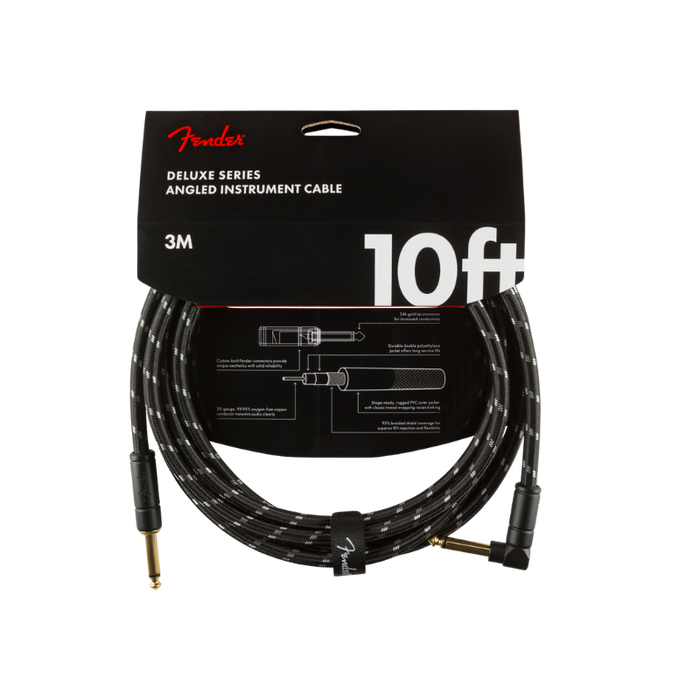 DELUXE SERIES INSTRUMENT CABLE 3M COLOR NEGRO TWEED FENDER