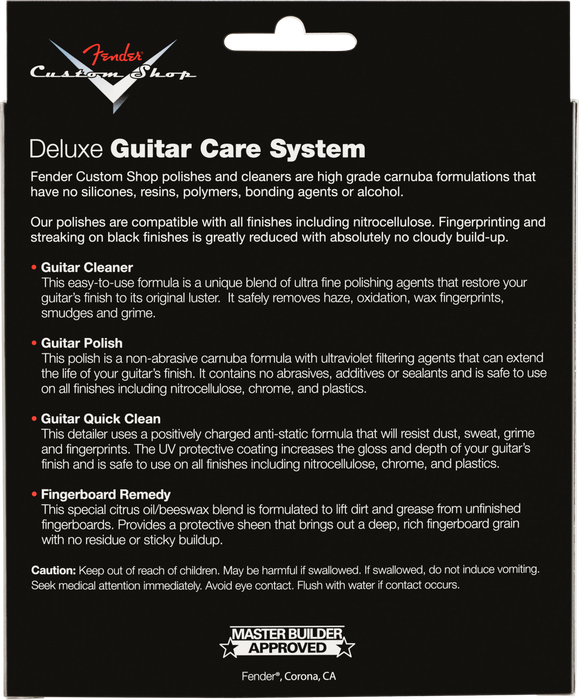 DELUXE GUITAR CARE SYSTEM CUSTOM SHOP LIMPIEZA KIT FENDER