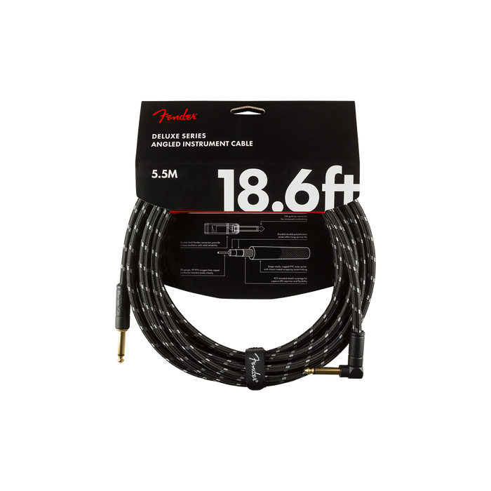 DELUXE SERIES INSTRUMENT CABLE 5.5M COLOR NEGRO TWEED FENDER